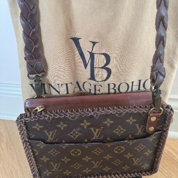 Louis Vuitton & Vintage Boho Crossbody Bag Purse - Picture 7 of 11